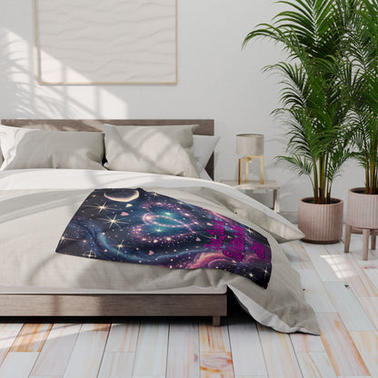 "Our Love is Written in the Stars" Fleece Blanket – Cozy, Celestial, and Heartfelt ✨💖
