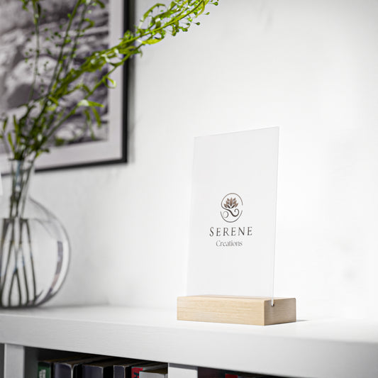 Serene Creations Elegant Desk Card Holder with Logo