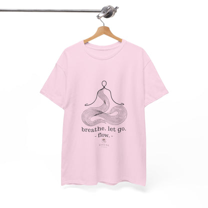 Breathe. Let Go. Flow." Minimalist Line Art T-Shirt – Mindfulness, Yoga & Serenity 🌿✨