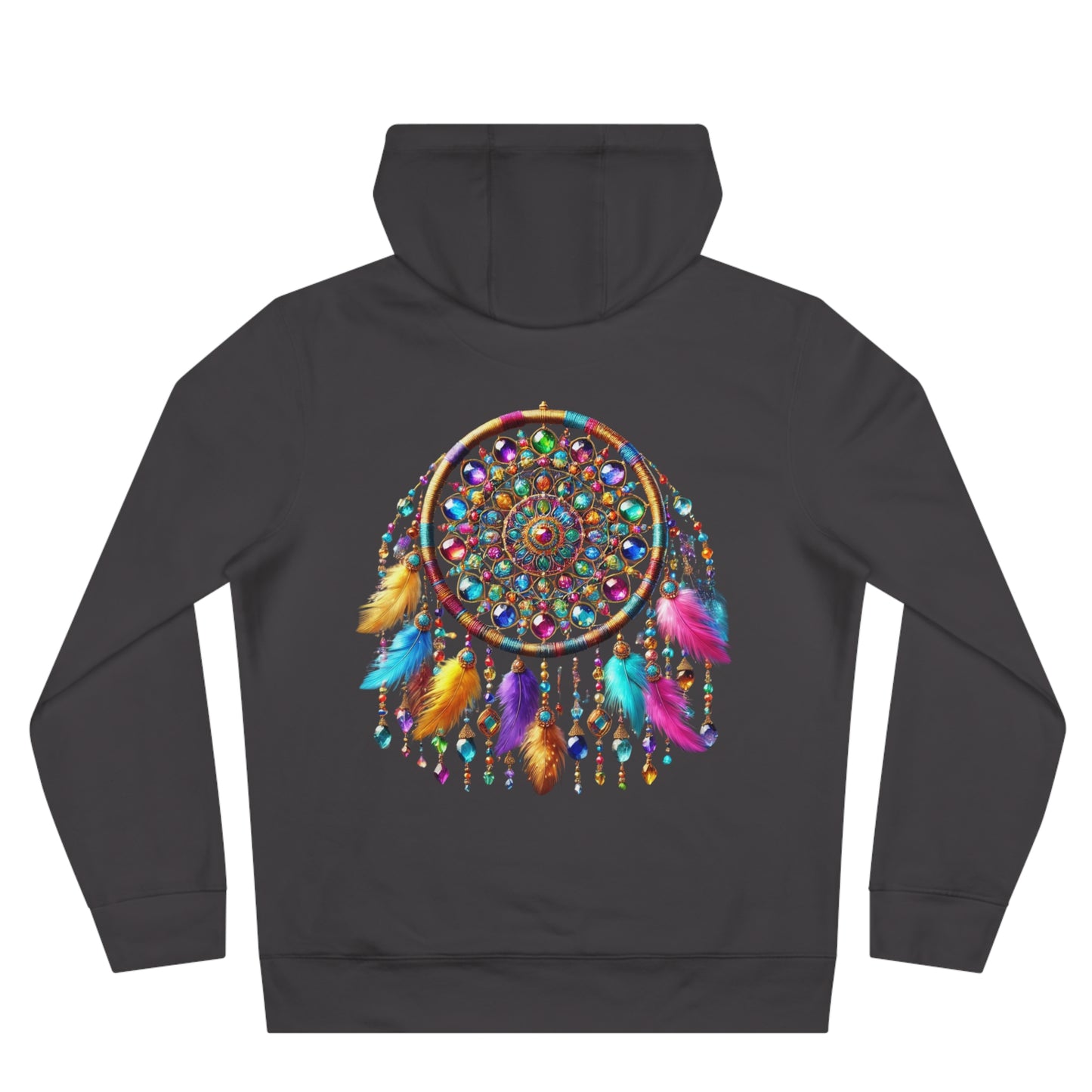 Mandala Dreamcatcher Fleece-Lined Hoodie – Cozy & Vibrant Comfort