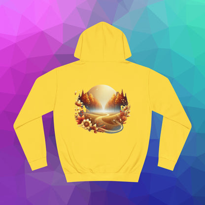 Cozy Autumn Landscape Hoodie: Artistic Design with Comfort & Style